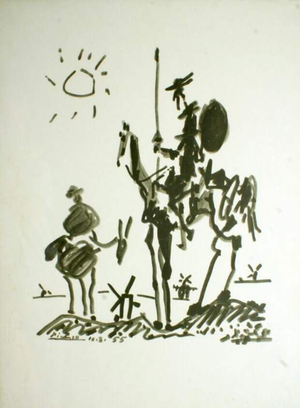 Дон Кихот, Пабло Пикассо, 1955 год. \ Фото: wordpress.com.