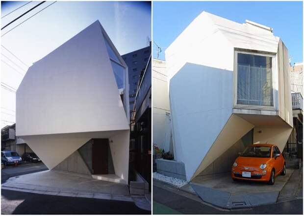 Уникальный маленький домик в густонаселенном районе Токио («Отражение кристалла»).