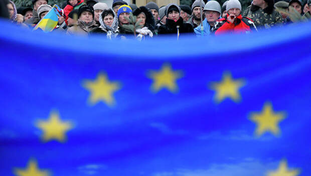 Флаг Евросоюза. Киев