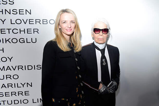 Дельфин Арно и Карл Лагерфельд