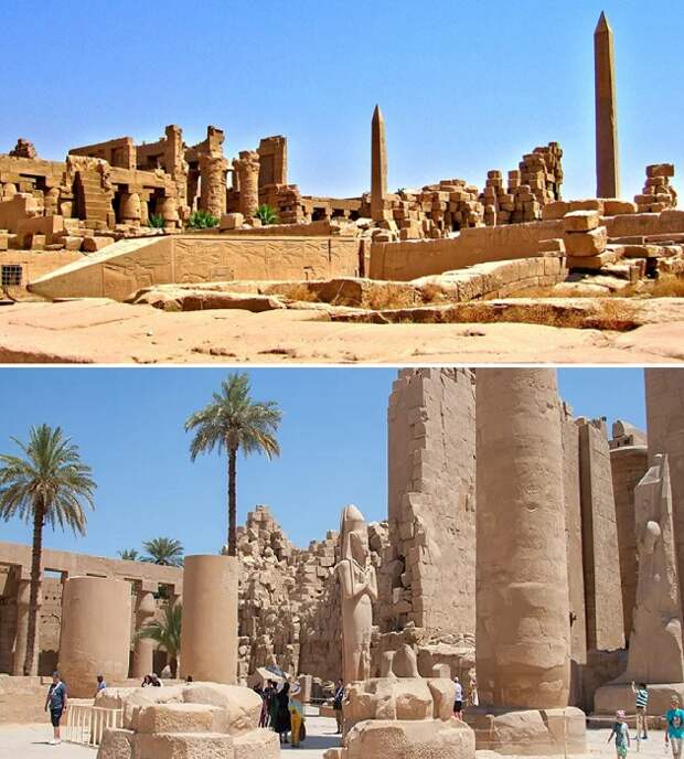 Древнейший храмовый комплекс мира называют великим историческим документом в камне, в котором отражены изменчивые судьбы египетской империи (Karnak Temple, Египет).
