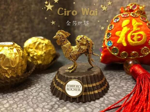 Невероятные скульптуры из упаковки Ferrero Rocher