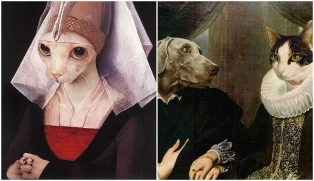 Цифровые художники заменили людей на животных на известных картинах
