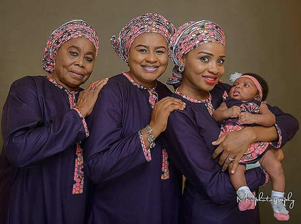 Четыре поколения девочек прабабушка, прадедушка, семейный альбом, семья, фото