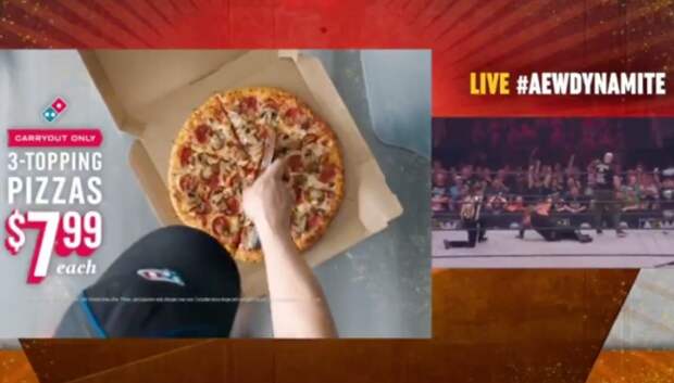 Domino's AEW pizza cutter ad controversy