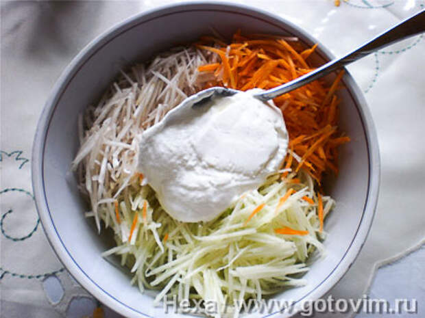 Салат из топинамбура с морковью и яблоком, Шаг 03