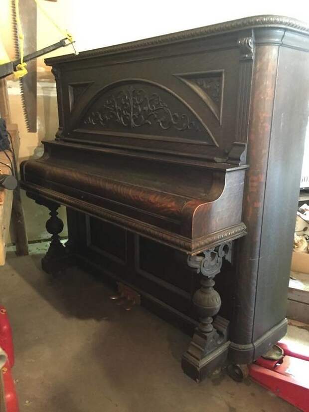 Новая жизнь старого пианино 1907 года — оно стало роскошным столом