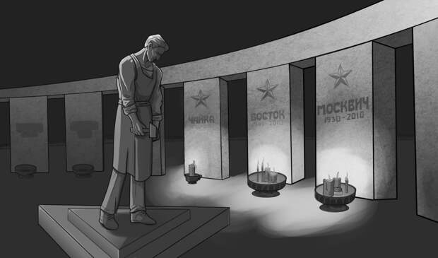 На фото: проект памятника разрушенным предприятиям. Авторы: Кучеренко Ольга Владимировна (15 лет) и Кучеренко Варвара Владимировна (21 год)
