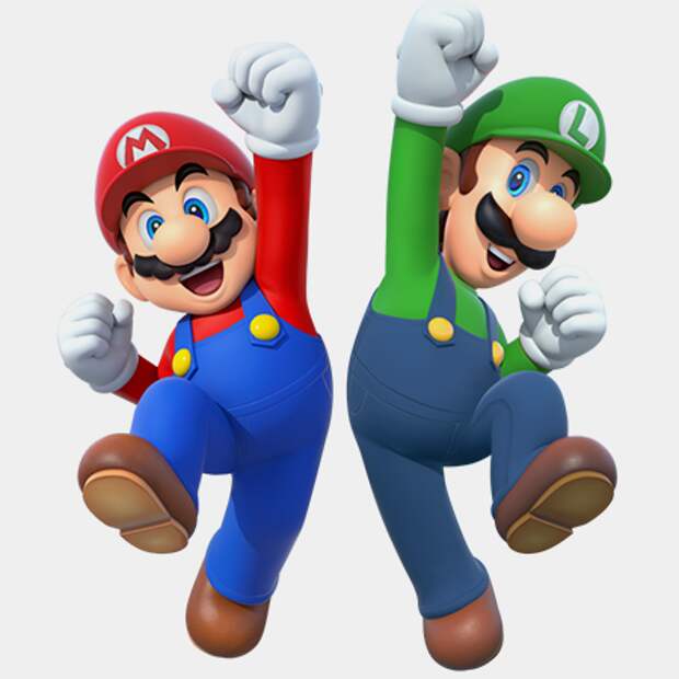 Герои компьютерной игры Марио и Луиджи