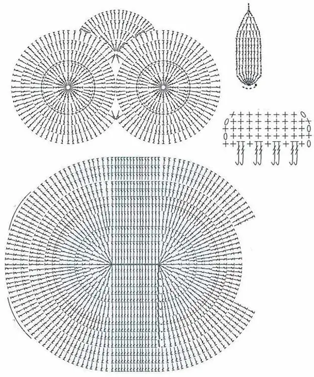 Сова коврик крючком схема