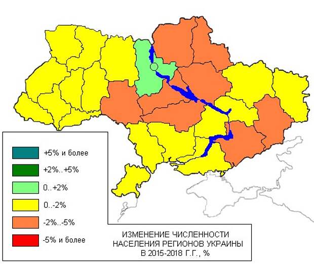 Карта плотности населения украины