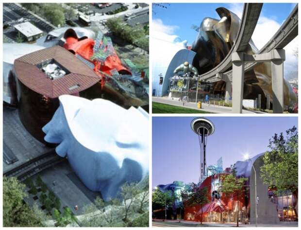 В 2004 году Музей музыки превратили в многофункциональный комплекс Experience Music Project and Science Fiction Museum and Hall of Fame. | Фото: probauhaus.ru. В 2004 году Музей музыки превратили в многофункциональный комплекс Experience Music Project and Science Fiction Museum and Hall of Fame. | Фото: probauhaus.ru.