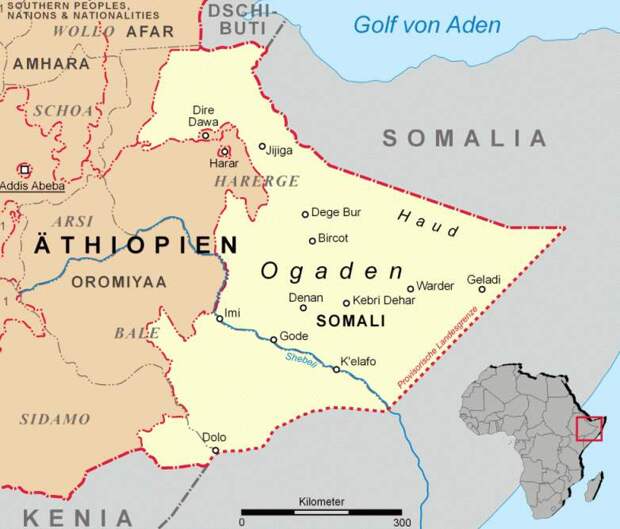 карта эфиопии