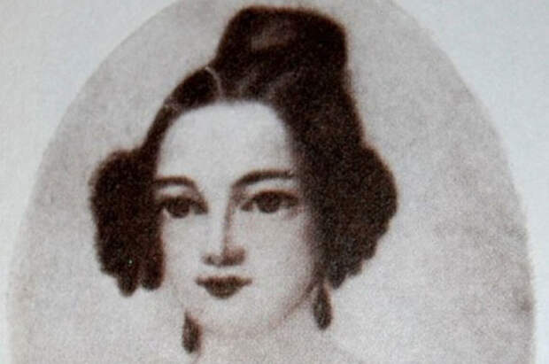 Репродукция портрета Екатерины Сушковой возлюбленной М. Лермонтова, XIX век