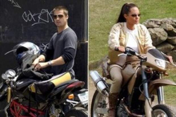 Brad Pitt on Motorcycle