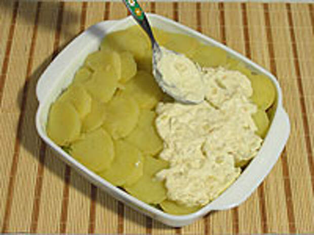 Приготовление кролика с картофелем под сметанным соусом. Этап 10