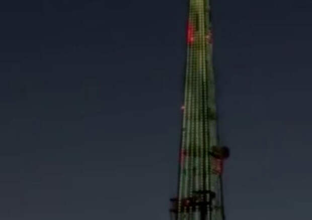 Симферопольская телебашня поздравляет крымчан с Днём защитника Отечества