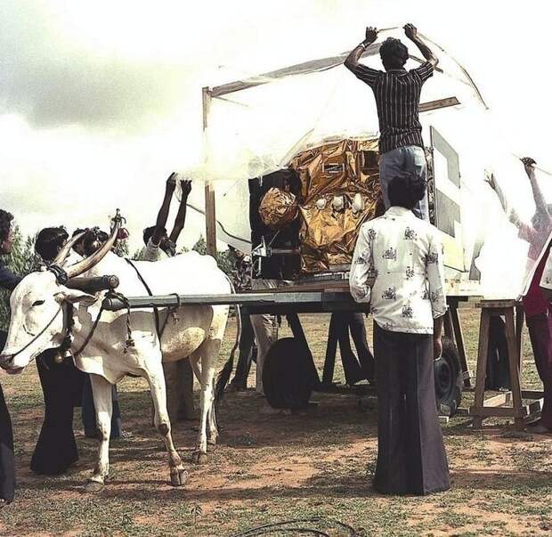 Транспортировка первого индийского спутника, 1981 год  знаменитости, история, фото