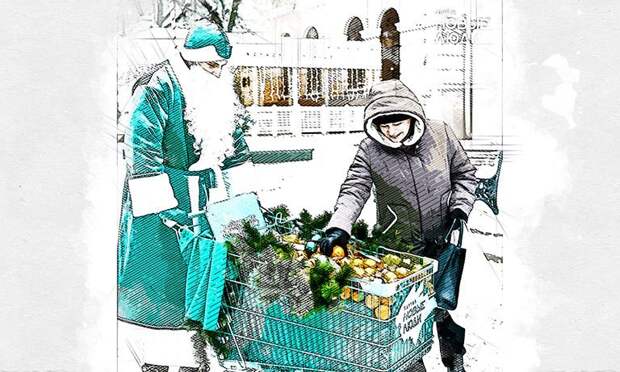 В центре Орла бесплатно раздавали мандарины