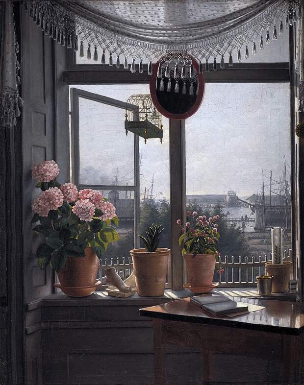 Martinus Rorbye (1803-48) - View from the artist’s room, c. 1825, Автор: Датская национальная галерея, Копенгаген (SMK) (Копенгаген (СМК) Датская национальная галерея)Датская национальная галерея, Копенгаген (SMK) (Живопись на Gallerix.ru)
