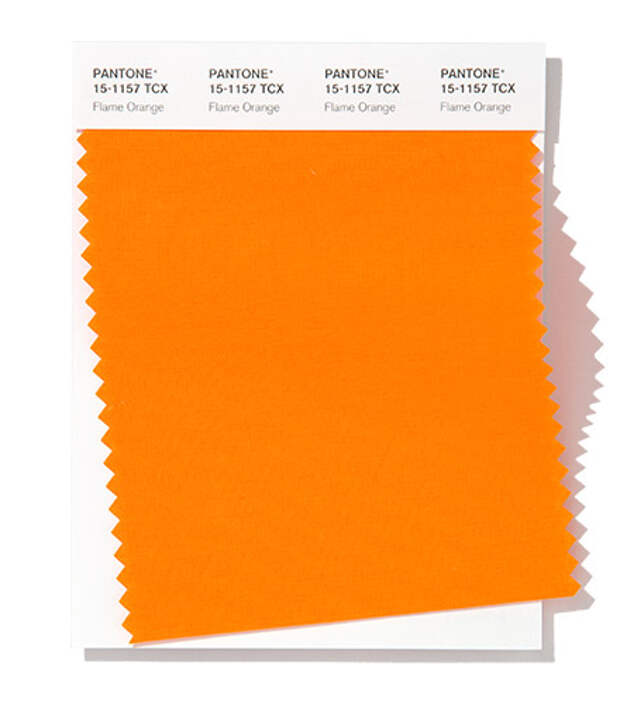 Linked to a radiant sunset, luminous Flame Orange positively glows.