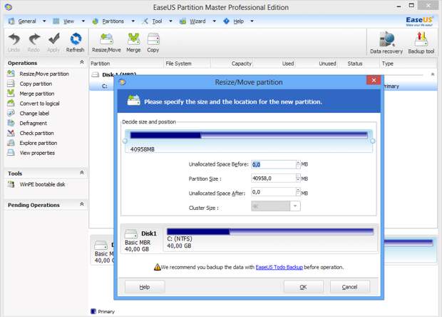 EaseUS Partition Master Professional - бесплатная лицензия