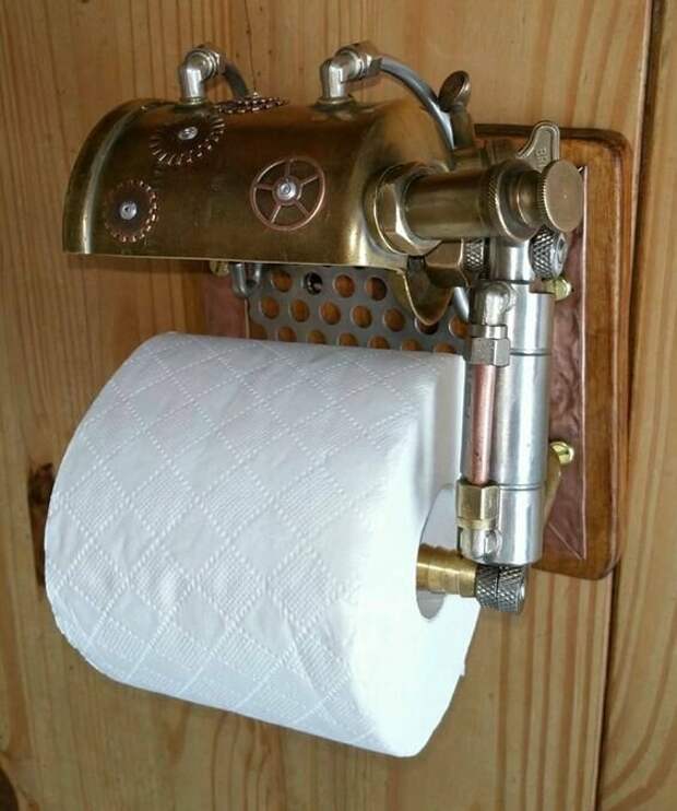 Держатель для туалетной бумаги в стиле стимпанк