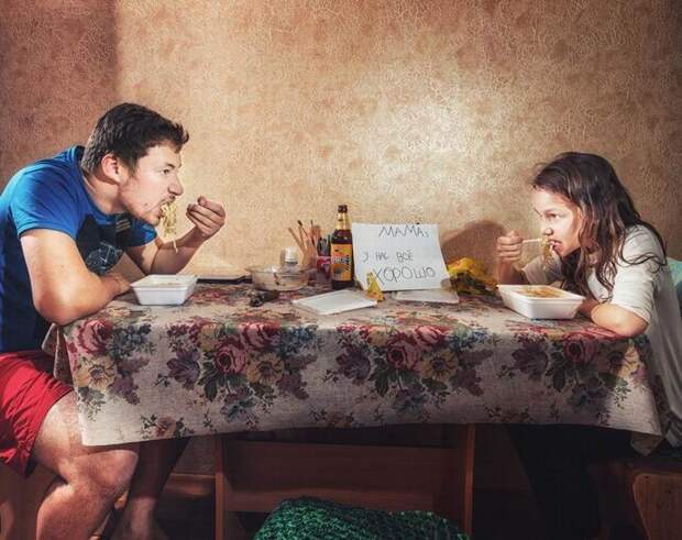 Папа и дочка отправляли самый лучший фотоотчет для мамы в командировке