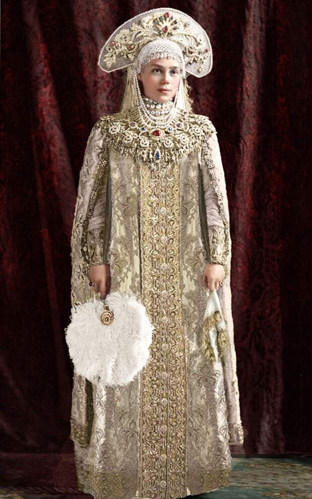 Цветные фото с бала 1903 года (подборка)