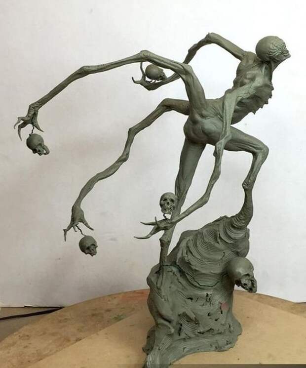 Саймон Ли (Spiderzero) искусство, скульптура, странное