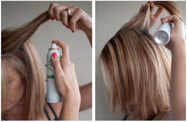 Сухой шампунь можно наносить не только на грязные, но и на чистые волосы