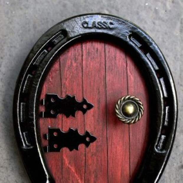 деревянная дверь для садовых фей 07