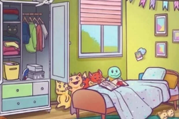 Кот в комнате: простая головоломка для любителей животных