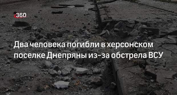 Алексеенко: при ударе ВСУ по поселку Днепряны Херсонской области погибли двое
