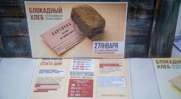 В России проходит акция памяти «Блокадный хлеб»