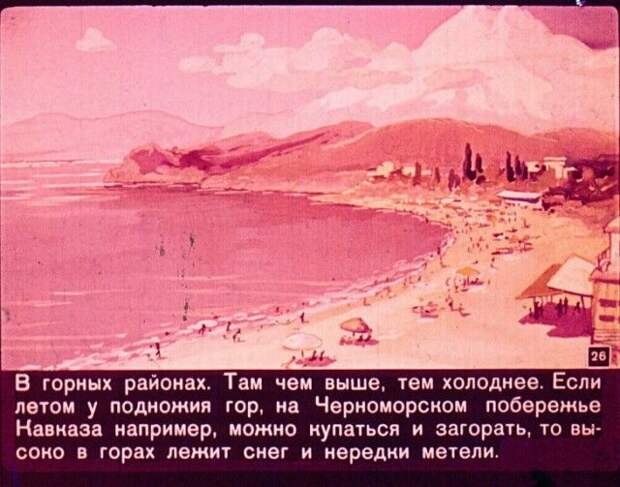 Диафильм вместо учебника по географии