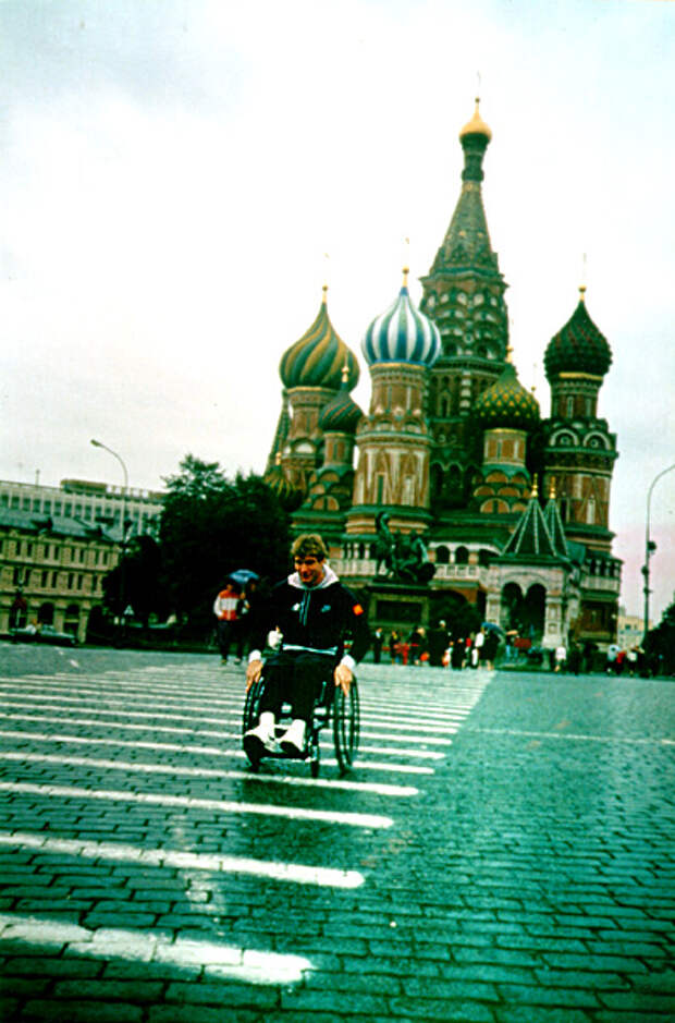 Рик Хансен, Красная площадь, Москва, сентябрь 1985 г.