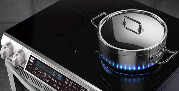 stove В новой кухонной печи Samsung для имитации огня использовали светодиоды
