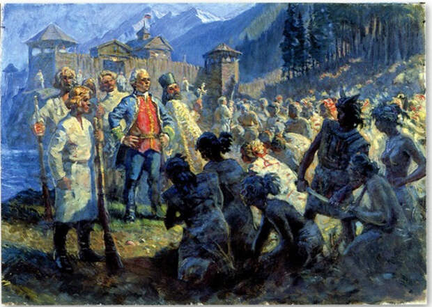 Фото 3.jpg Русские поселенцы и индейцы.