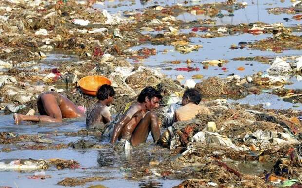 Ганг - одна из самых грязных рек мира грязь, изнанка, курорты, нищета, путешествия, трущобы