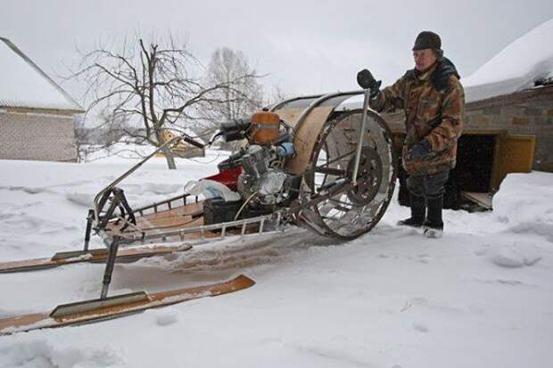 Русские кулибины сотворили снегоходы (30 фото)