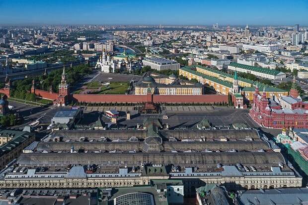 ГУМ с высоты птичьего полёта, современный вид. /Фото: wikipedia.org