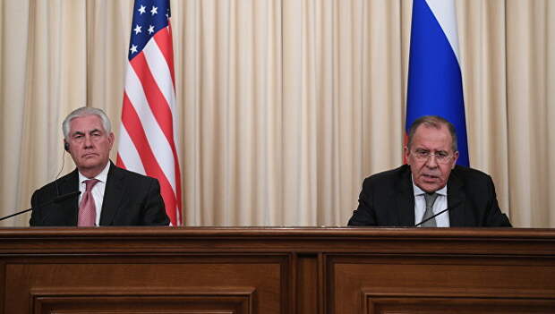 Министр иностранных дел РФ Сергей Лавров и Государственный секретарь США Рекс Тиллерсон. Архивное фото