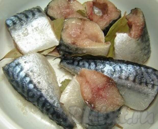 Засаливаем кусочки скумбрии