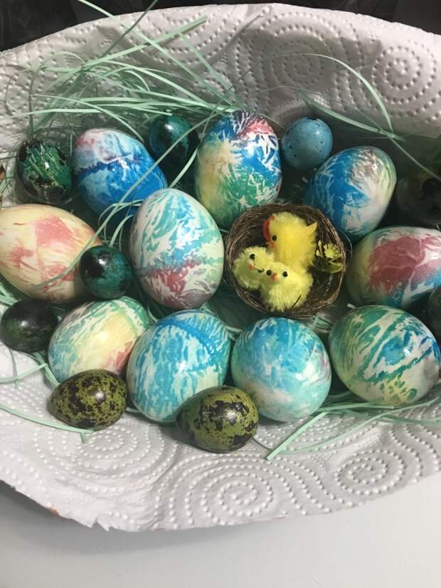 Необычные способы окраски яиц