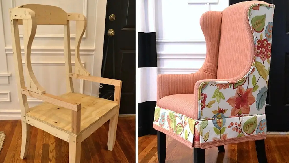 Реставрация деревянного кресла. Переделать кресло. Переделка старого стула. Переделки из старых стульев. Переделка стула в кресло.