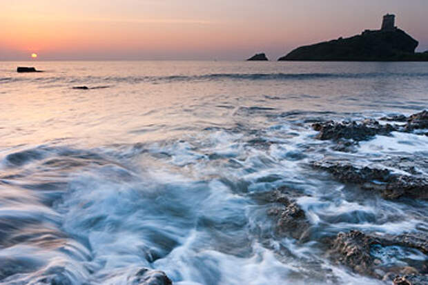 закат на море