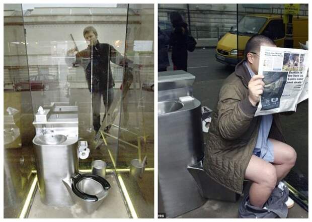 Интересные свойства зеркального туалета «Не упусти ни минуты» (Лондон, Великобритания). 