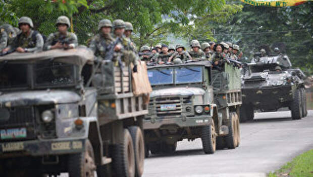 Филиппинские военные в городе Марави. Архивное фото