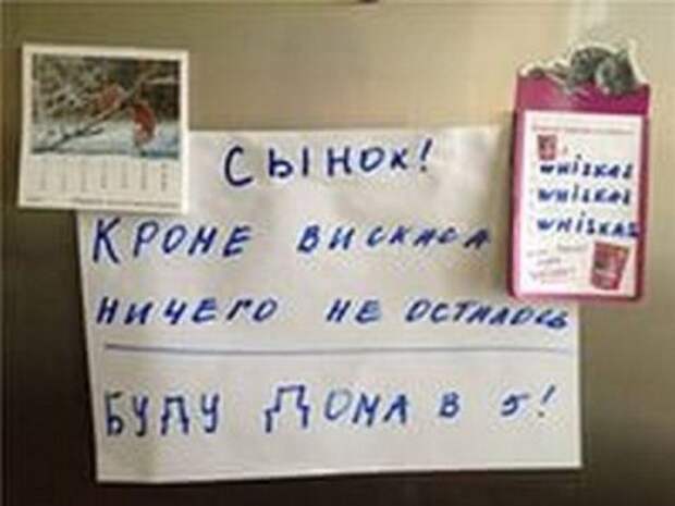 Смешные записки на холодильниках